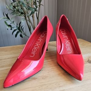 Calvin Klein Red Heels Size 7